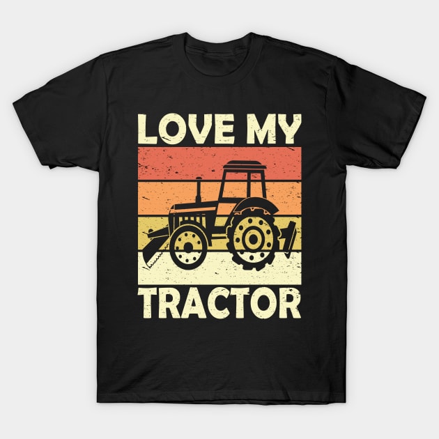 Love My Tractor Trekker Farmer T-Shirt by POS